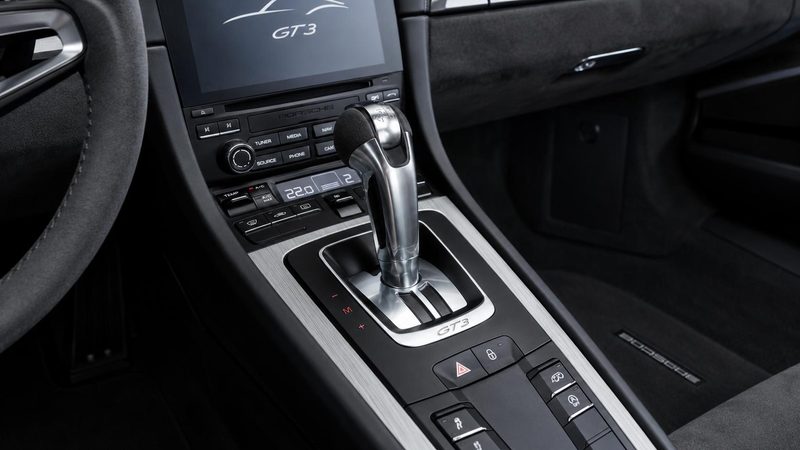 PDK-Wählhebel in einem Porsche 911 GT3